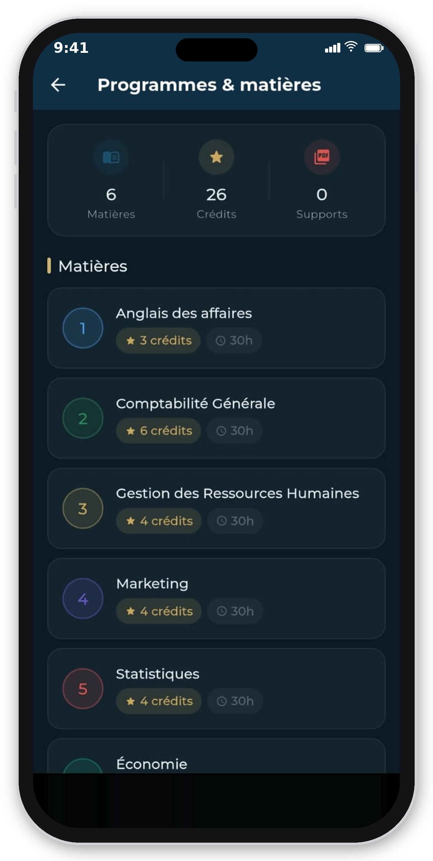 Université Pro — Mobile