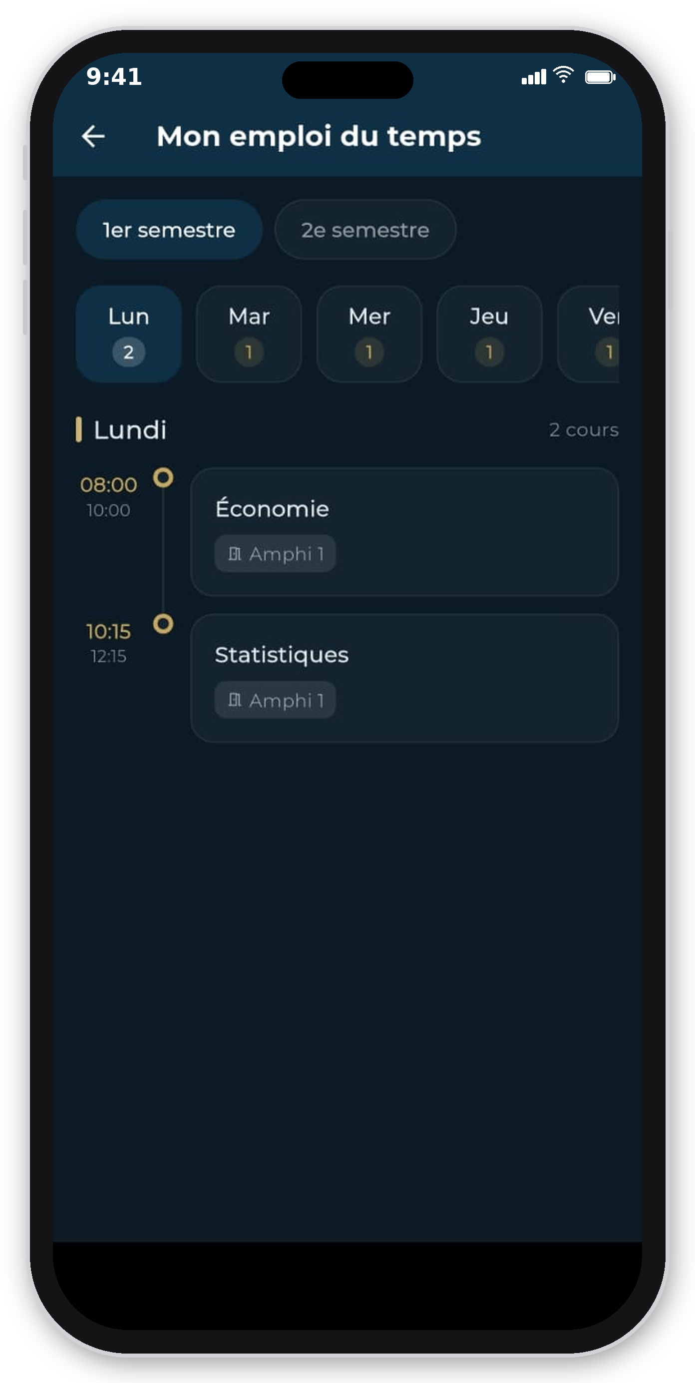 Université Pro — Mobile